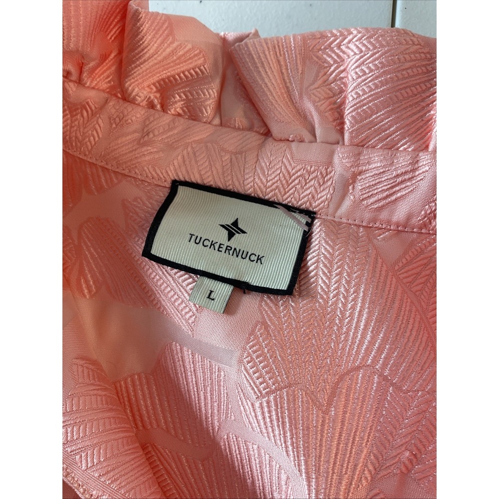 TUCKERNUCK Bellini Fil Coupe Pink Palmerston Mini Dress Sz L Spring Easter Party - Picture 8 of 13